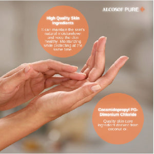 Alcosof Pure+ ~ Hydrating Hand Sanitizer Surgical Hand Rub (Liquid)