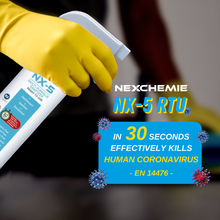 Load image into Gallery viewer, Nexchemie NX-5 Ready To Use Healthcare Intermediate Level Multi-Surface Disinfectant ~ 3 IN 1 Disinfectant, Deodorize,  Virucide & Fungicide
