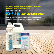 Load image into Gallery viewer, Nexchemie NX-5 Ready To Use Healthcare Intermediate Level Multi-Surface Disinfectant ~ 3 IN 1 Disinfectant, Deodorize,  Virucide & Fungicide