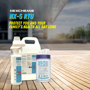 Nexchemie NX-5 Ready To Use Healthcare Intermediate Level Multi-Surface Disinfectant ~ 3 IN 1 Disinfectant, Deodorize,  Virucide & Fungicide