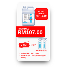Load image into Gallery viewer, Nexchemie NX-5 Ready To Use Healthcare Intermediate Level Multi-Surface Disinfectant ~ 3 IN 1 Disinfectant, Deodorize,  Virucide & Fungicide