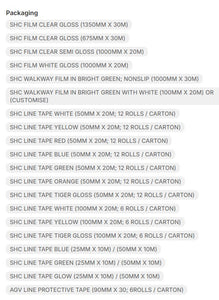 Nexchemie SHC Super Hard Coat Line Tape ~ Ultra Durable Protective Tape