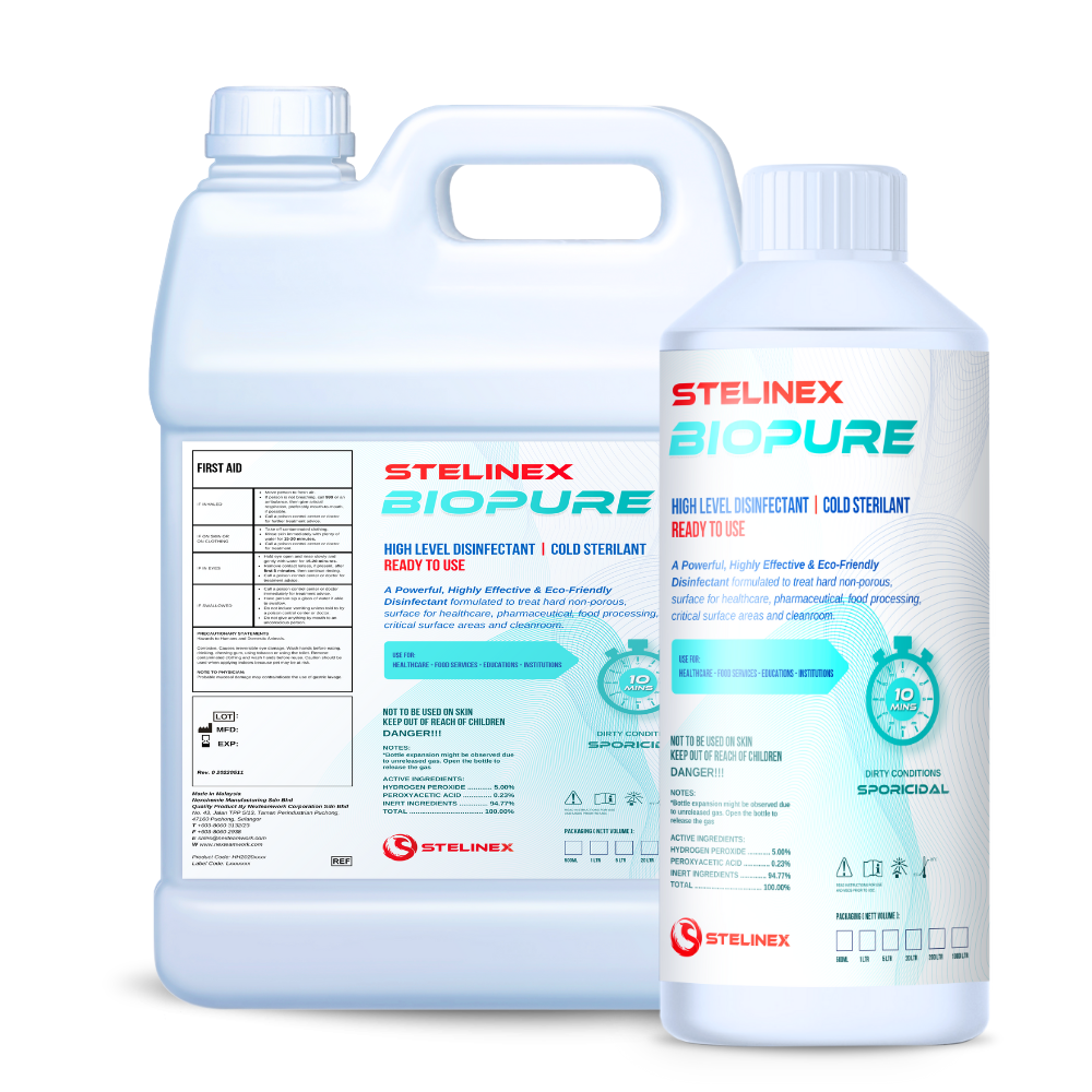 Stelinex BioPure ~ Ready To Use High Level Disinfectant (Cold Sterilant)