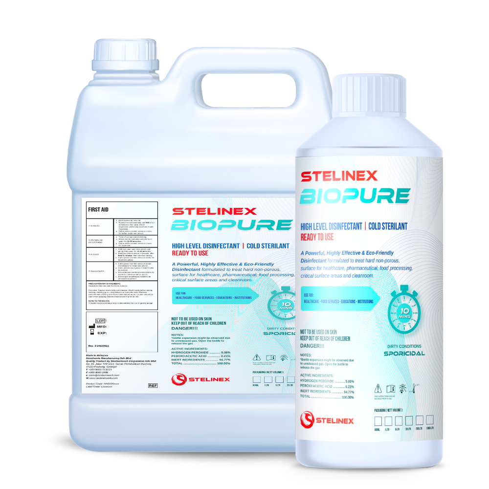 Biopure Cleaner Stelinex BioPure ~ Ready To Use High Level Disinfectant (Cold Sterilan ...